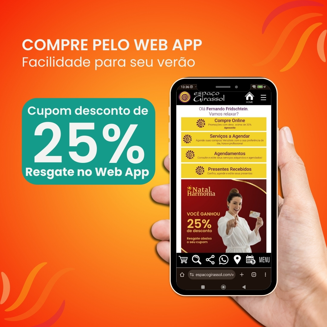 Resgate cupom pelo Webapp!